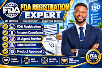do fda registration, amazon compliance and US agent services