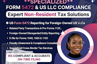file form 5472, 1120, 1040nr, 1065 to irs, us tax filing , business tax return
