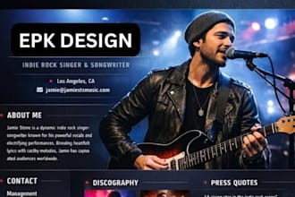 epk, media kit, press kit, flyer, dj press kit, influencer kit, artist press kit