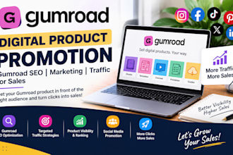 promote gumroad digital product gumroad SEO marketing traffic for sales