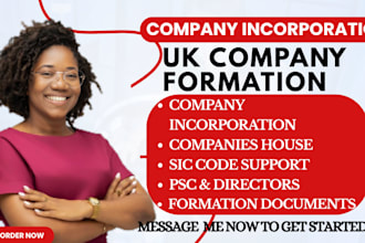 incorporate a UK limited company and provide incorporation documents