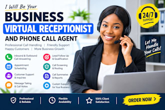 be your business virtual receptionist and phone call agent