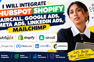 integrate hubspot shopify aircall google ads meta ads linkedin ads mailchimp