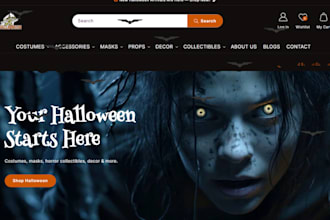design a spooky halloween shopify store for your halloween products