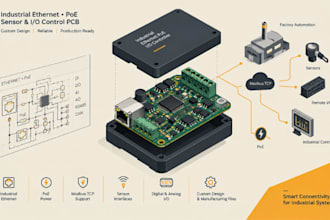 design industrial ethernet poe sensor I o pcb modbus tcp remote I o control pcb