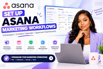 set up asana marketing workflows campaigns content calendar approval dashboards