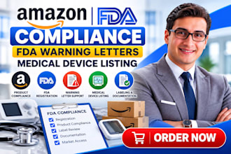 help with amazon compliance, fda warning letters and medical device listing