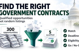 research and qualify government contracts