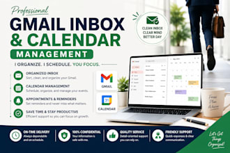 manage your gmail inbox and organize your calendar