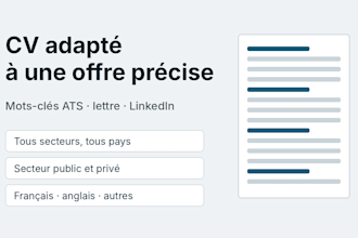 write your french resume and cover letter tailored to your target job