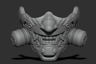 design custom 3d mask and helmet ready stl file for printing