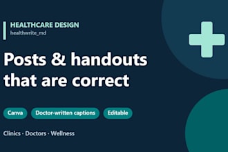 design healthcare social media posts and patient handouts in canva