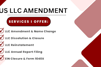 do llc amendment, dissolution, reinstatement, ein closure, 1040x, annual report