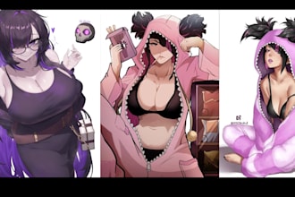 fanart nsfw character design anime art digital illustration fantasy anime oc art