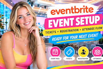 setup your eventbrite event, tickets, registration and attendee flow