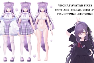 fix, edit, optimise and upload your vrchat avatar, unity, quest, pc