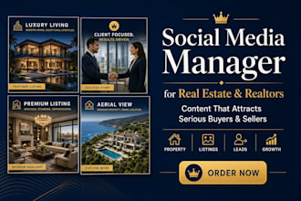 be your social media manager for real estate realtor property marketing