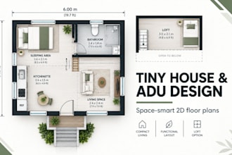design a tiny house or adu layout that maximizes every square foot