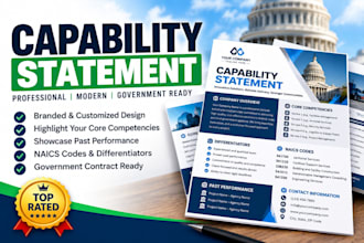 design a professional government contract capability statement