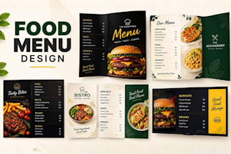 do food menu design restaurant menu design digital menu board design
