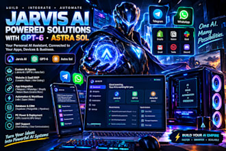 integrate jarvis ai gpt 6 astra sol to telegram whatsapp dasboard and pc power