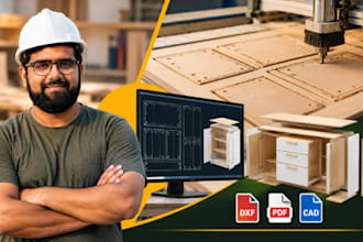 cnc cabinet cutting files, cabinet dxf, cnc ready cabinet panels