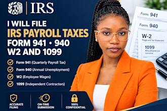 urgently file your pending irs forms 941, 940, 941x, w2, 1099 nec, and 944