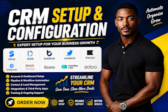 setup dubb boldtrail notebird klaviyo breakcold thryv crm scoro mondaycrm odoo