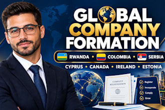 register company in rwanda, colombia, serbia, cyprus, canada ireland and estonia