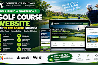 build a golf course website with tee time booking integration joomla ucraft wix