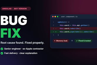 fix bugs and errors in your angular app