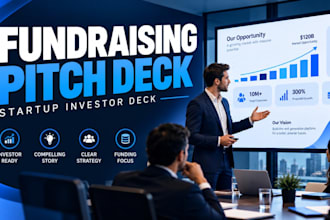 design a fundraising pitch deck for startups seeking investor funding