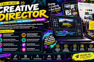 be your creative director for brand strategy, visual be your creative director