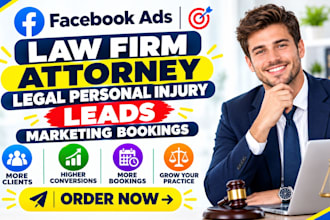 law firm facebook ads attorney legal personal injury leads marketing bookings