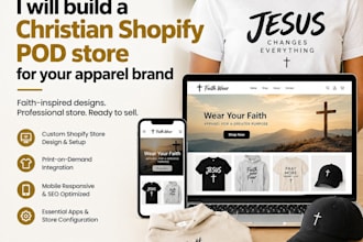 build a christian shopify pod store for your apparel brand