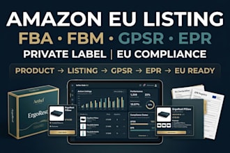 setup amazon eu fba fbm private label product listing with gpsr epr compliance