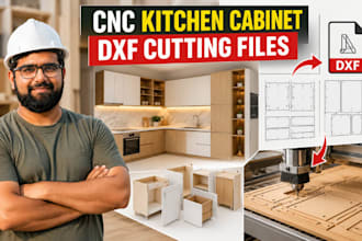 cnc kitchen cabinet dxf cutting files, cabinet design for cnc