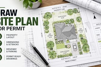 draw a site plan for residential building permits