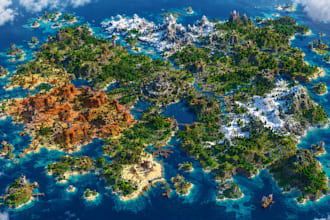 build minecraft maps, server map, worlds, rpg worlds terrain and survival worlds