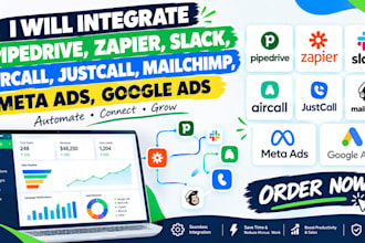 integrate pipedrive zapier slack aircall justcall mailchimp meta ads google ads