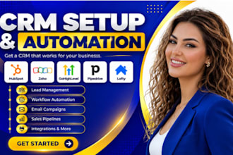 setup hubspot crm, gohighlevel crm, pipedrive, zoho, lofty crm automation