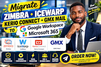 migrate zimbra icewarp kerio connect gmx mail to google workspace microsoft 365