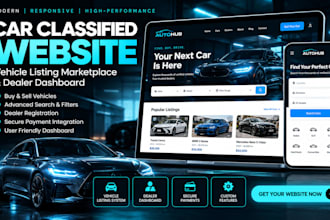 build car marketplace and vehicle listing website with dealer dashboard