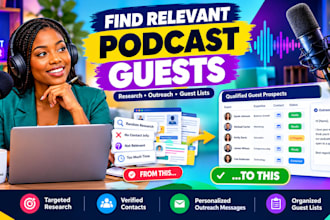 find relevant podcast guests through targeted outreach