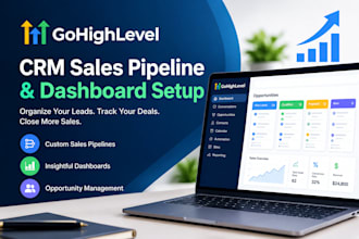 setup gohighlevel CRM sales pipeline and dashboard