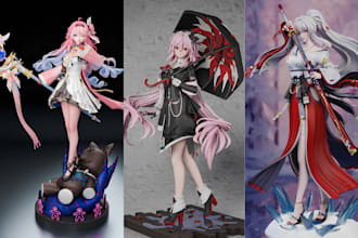 3d print and paint custom anime figure resin statue miniature bust diorama stl
