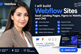 build webflow website, saas landing page, figma to webflow, webflow cms