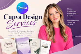 design educational workbook, canva workbook design canva lead magnet for coaches