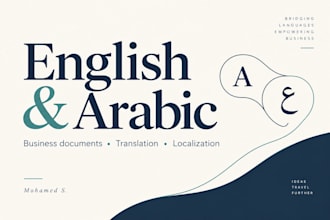 translate and localize english and arabic business documents