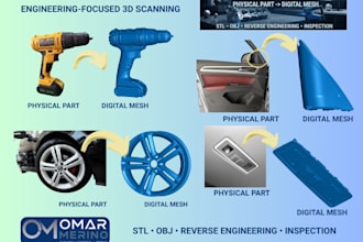 3d scan of your physical components into accurate 3d mesh